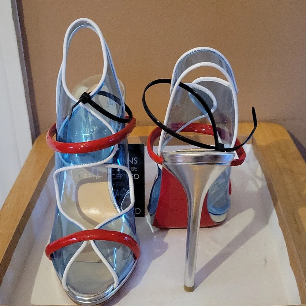 Aqua Ronda Pvc Christian Louboutin Heels - Picture 3 of 8